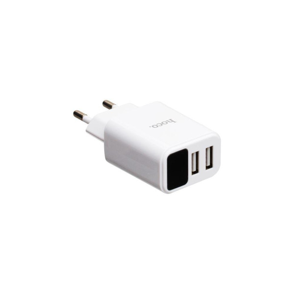 Мережевий Зарядний Пристрій Hoco C63A 2USB Led 2.1A