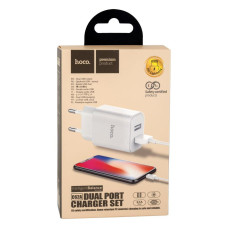 Мережевий Зарядний Пристрій Hoco C62A Victoria Lightning 2USB 2.1A
