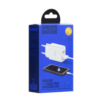 Мережевий Зарядний Пристрій Hoco C62A Victoria Type-C 2USB 2.1A