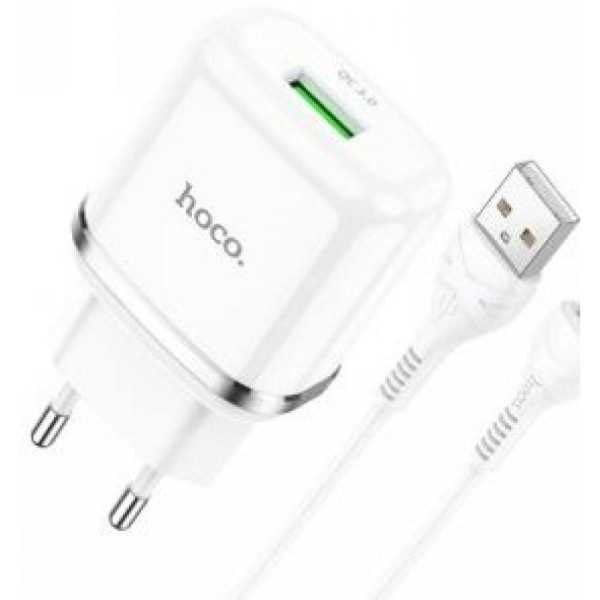Мережевий Зарядний Пристрій Hoco N3 Lightning QC3.0