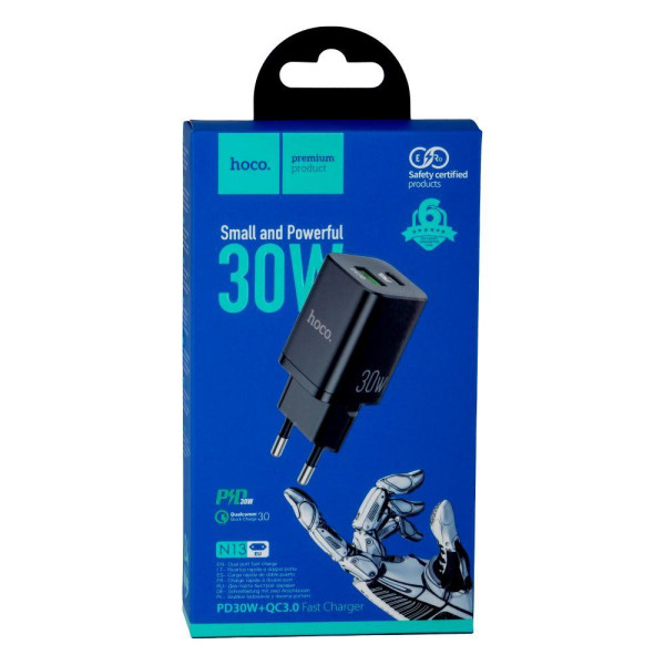 Мережевий Зарядний Пристрій Hoco N13 PD QC3.0 30W