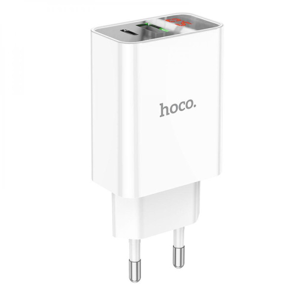 Мережевий Зарядний Пристрій Hoco C100A PD20W+QC3.0 with digital display