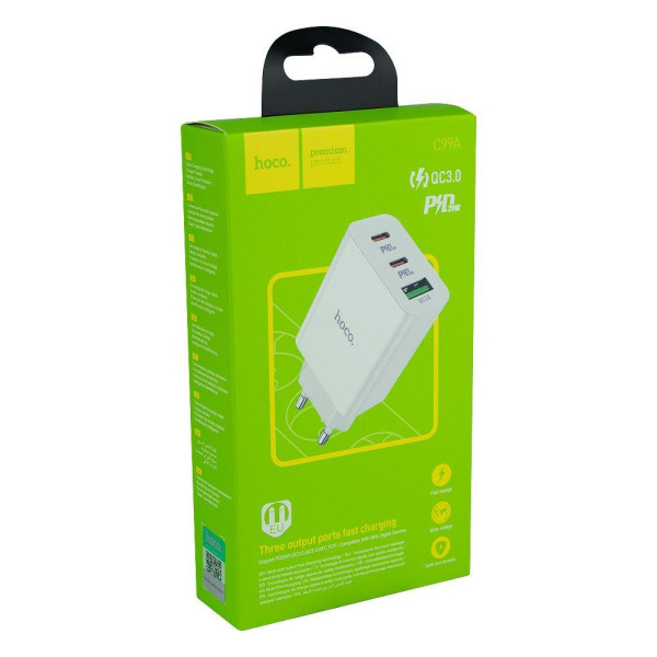 Мережевий Зарядний Пристрій Hoco C99A PD20W+QC3.0