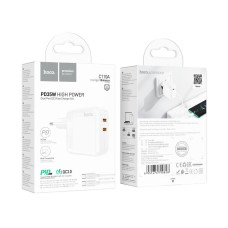 Мережевий Зарядний Пристрій Hoco C110A Lucky PD/QC 35W Type-C to Type-C