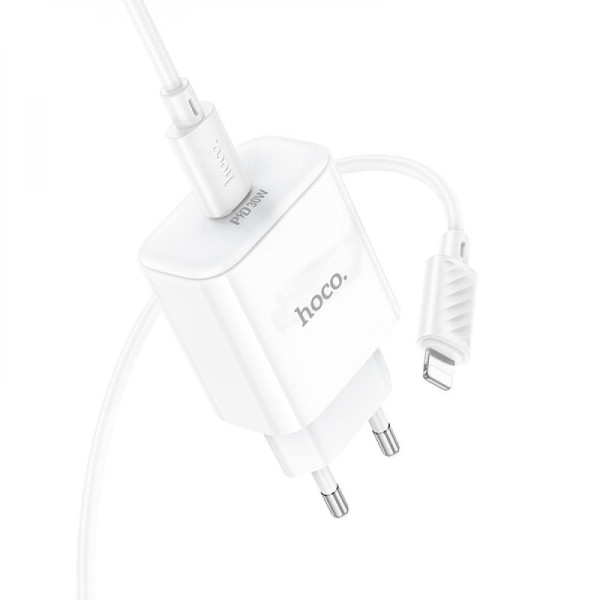 Мережевий Зарядний Пристрій Hoco C76A Pro 1Type-C PD/QC 30W+Type-C to Lightning