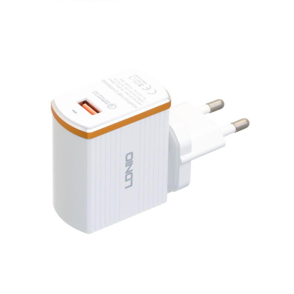 Мережевий Зарядний Пристрій LDNIO A1302Q QC3.0 Lightning