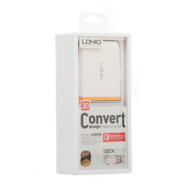 Мережевий Зарядний Пристрій LDNIO A2502Q Type-C QC 3.0