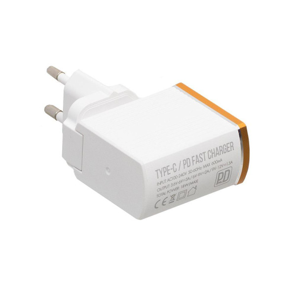 Мережевий Зарядний Пристрій LDNIO A1302Q-C PD QC3.0 18W Type-C to Type-C