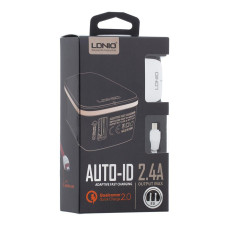 Мережевий Зарядний Пристрій LDNIO A1204Q QC3.0 18W Micro