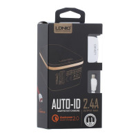 Мережевий Зарядний Пристрій LDNIO A1204Q QC3.0 2.4A 18W Lightning