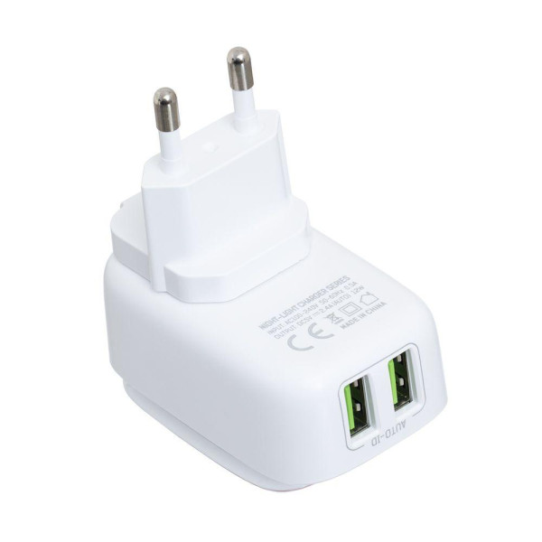 Мережевий Зарядний Пристрій LDNIO A2205 2USB 2.4A Micro