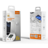 Мережевий Зарядний Пристрій LDNIO A3511Q 65W Type-C - Lightning