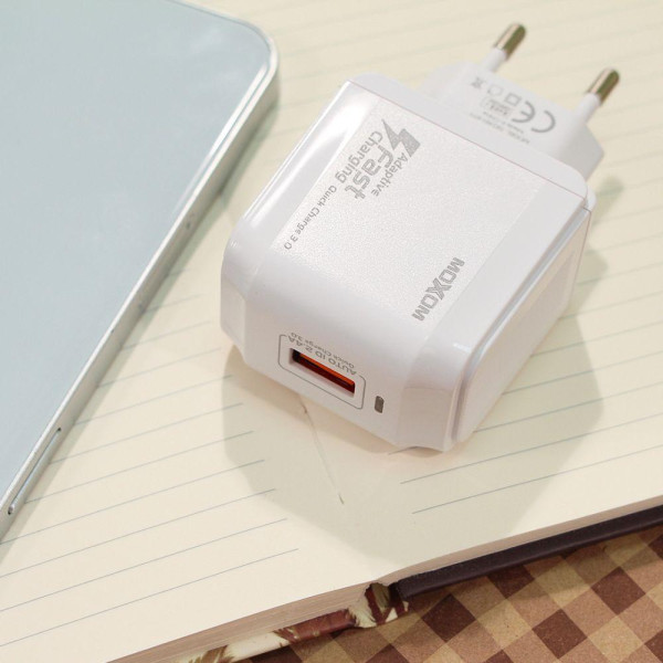 Мережевий Зарядний Пристрій Moxom KH-67Y Type-C QC 3.0
