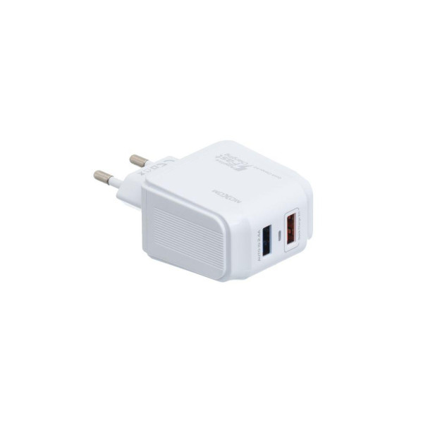 Мережевий Зарядний Пристрій Moxom KH-70Y Type-C QC 3.0 2USB