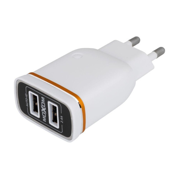 Мережевий Зарядний Пристрій Moxom KH-22 Lightning 2USB