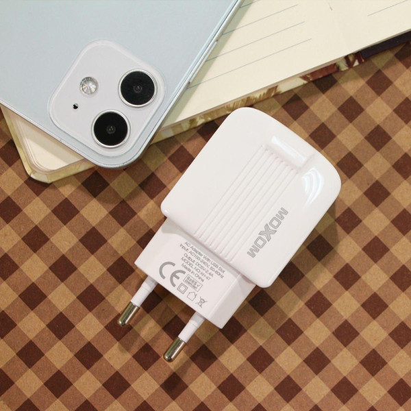 Мережевий Зарядний Пристрій Moxom KH-47 Micro 2USB