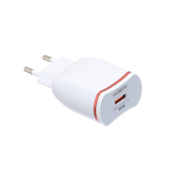 Мережевий Зарядний Пристрій Moxom KH-29 Type-C QC3.0