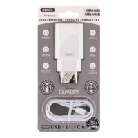 Мережевий Зарядний Пристрій Remax RP-U37 QC + PD 18W Lightning to Type-C