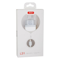Мережевий Зарядний Пристрій XO L31 Lightning 2USB 2.4A