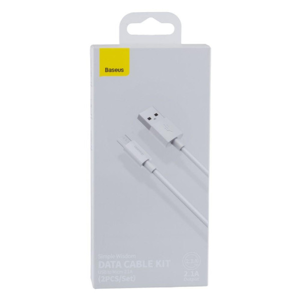 Кабель USB Baseus USB to Micro (2 pcs）2.1A 1.5m TZCAMZJ