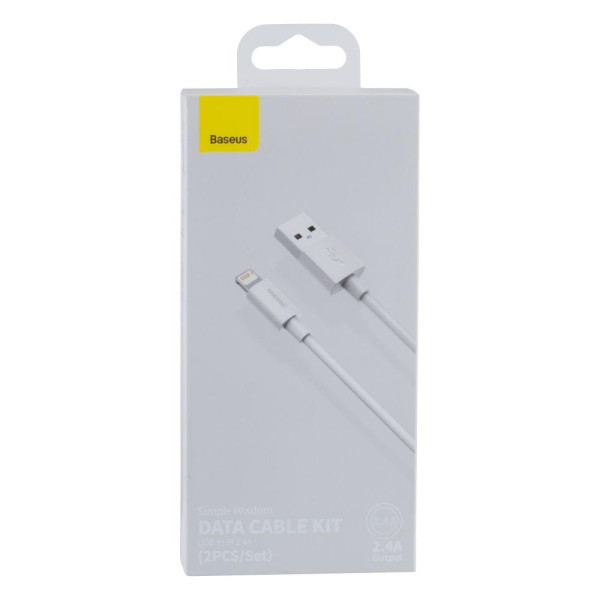 Кабель USB Baseus USB to Lightning (2psc) 2.4A 1.5m TZCALZJ