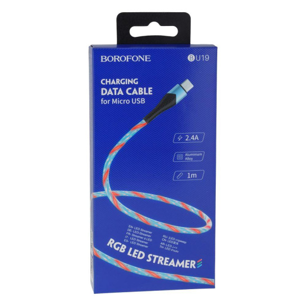 Кабель USB Borofone BU19 Streamer Micro