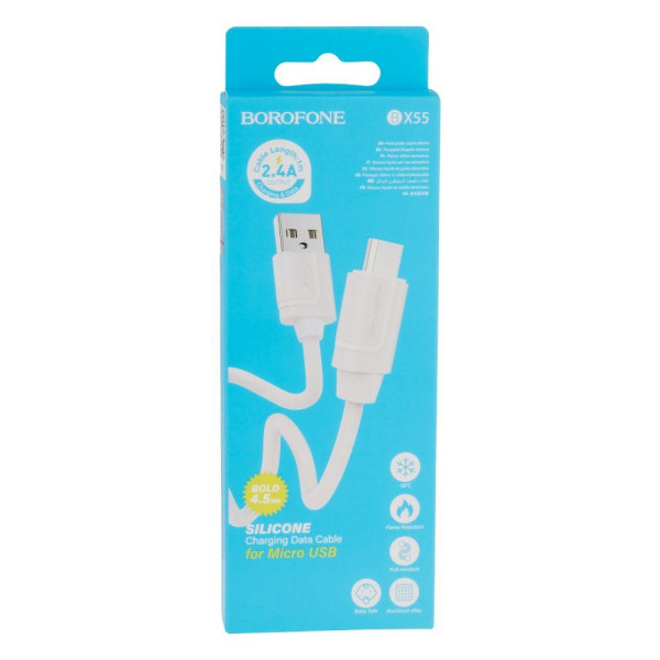 Кабель USB Borofone BX55 Harmony Silicone Micro