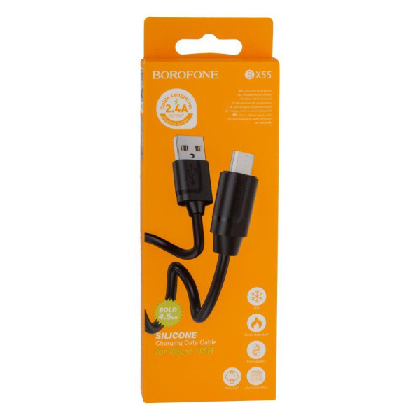 Кабель USB Borofone BX55 Harmony Silicone Micro