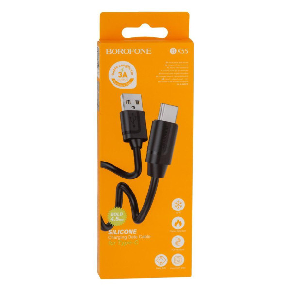 Кабель USB Borofone BX55 Harmony Silicone Type-C