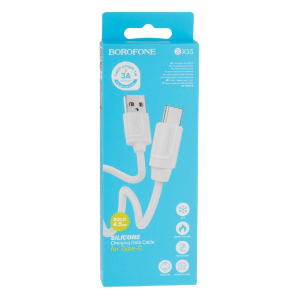 Кабель USB Borofone BX55 Harmony Silicone Type-C