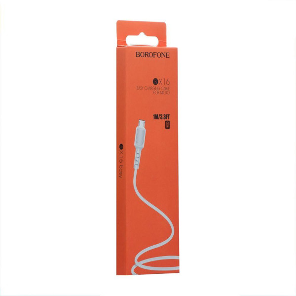 Кабель USB Borofone BX16 Micro М'ята упаковка