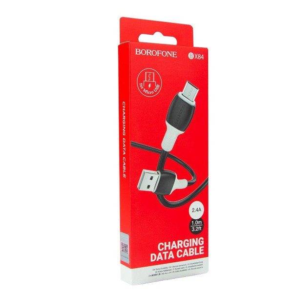 Кабель USB Borofone BX84 Micro 2.4A М'ята упаковка