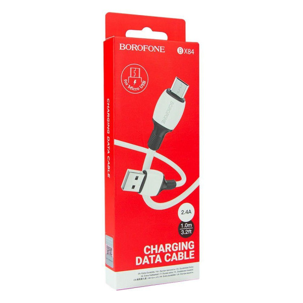 Кабель USB Borofone BX84 Micro 2.4A М'ята упаковка