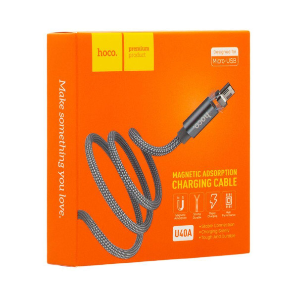 Кабель USB Hoco U40A Magnetic Absorption Micro
