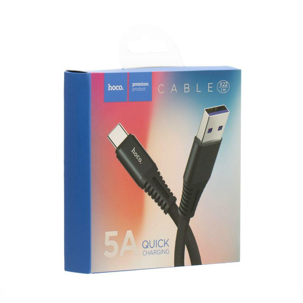 Кабель USB Hoco X22 Quick Charge Type-C 5A