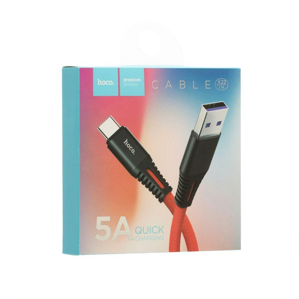 Кабель USB Hoco X22 Quick Charge Type-C 5A