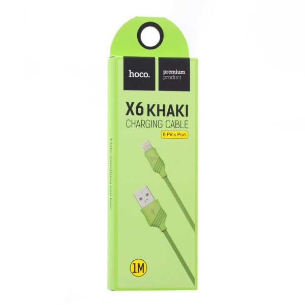Кабель USB Hoco X6 Khaki Lightning