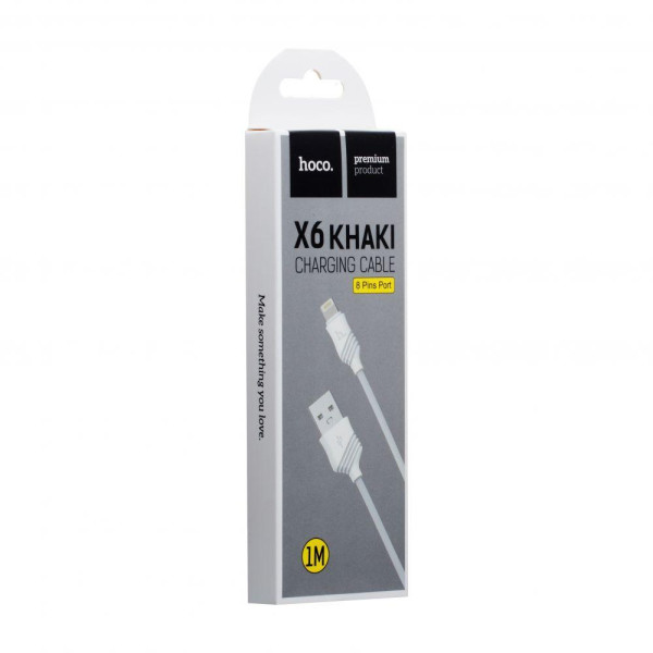 Кабель USB Hoco X6 Khaki Lightning