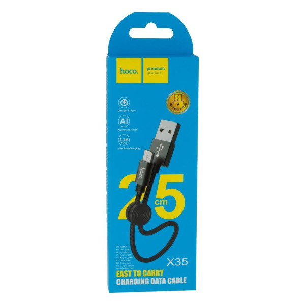 Кабель USB Hoco X35 Premium Charging Micro 0.25m
