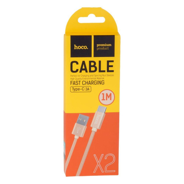 Кабель USB Hoco X2 Knitted Type-C 3A