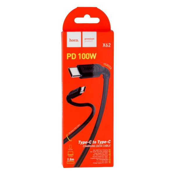Кабель USB Hoco X62 Fortune Type-C to Type-C PD 100W 1.5m