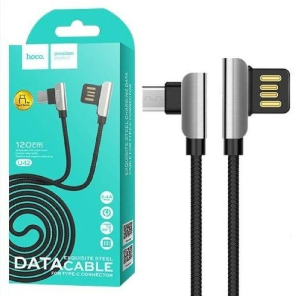 Кабель USB Hoco U42 Exquisite Steel Micro 2.4A 1.2m