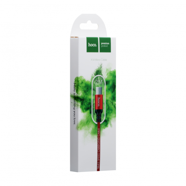 Кабель USB Hoco X14 Times Speed Micro 2m М'ята упаковка