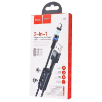Кабель USB Hoco U98 3-in-1 Sunway  magnetic IP/Micro/Type-C