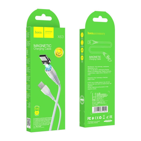 Кабель USB Hoco X63 Racer magnetic Type-C М'ята упаковка