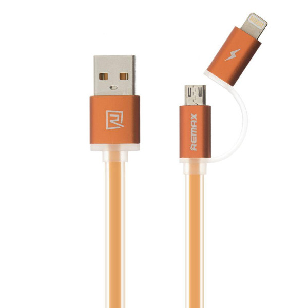 Кабель USB Remax RC-020t Aurora Lightning + Micro