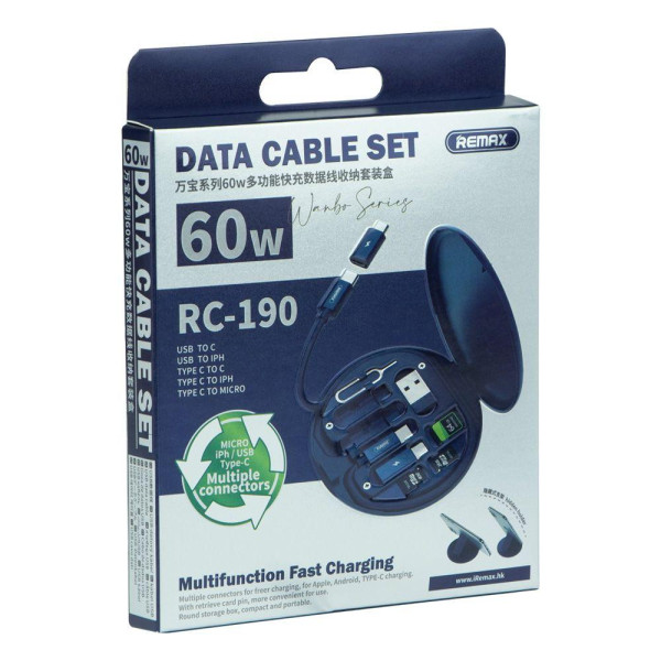 Кабель USB Remax RC-190 Wanbo 4 in 1 60W