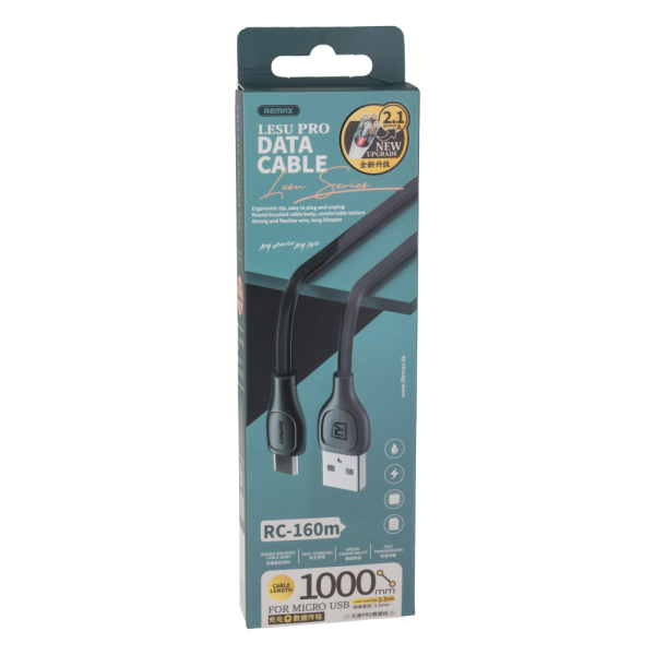 Кабель USB Remax RC-160m Lesu Pro Micro м'ята упаковка