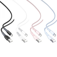 Кабель USB XO NB225 Silicone two-color Micro М'ята упаковка