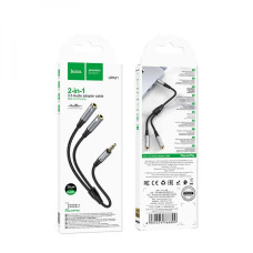 Кабель Audio Splitter  Hoco UPA21 2-in-1 3.5 male to 2 female